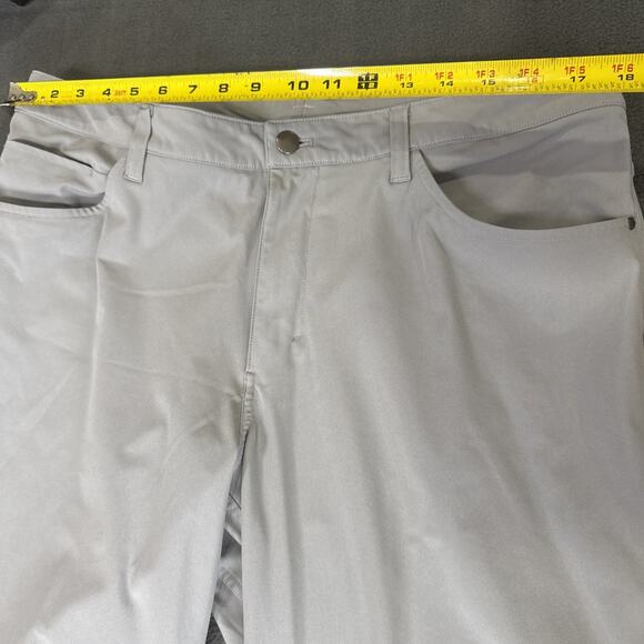 Lululemon ABC Slim-Fit 5 Pocket Pant Warpstreme Sz 38 Gray/Black Lot Of 2 - Picture 9 of 16